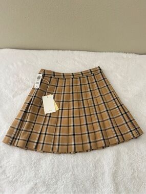 Aritzia Wilfred Plaid Pleated Juliet Skirt